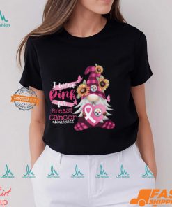 NFL Pittsburgh Steelers Special Gnomes Flower In October I Wear Pink For Breast Cancer Awareness 2D Shirt