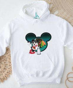 NHL Chicago Blackhawks Stanley Cup Mickey Mouse Disney Hockey T Shirt