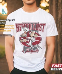 Never Lost A Tailgate Player Old Row T shirt