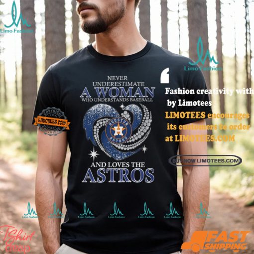 Never Underestimate A Woman Who Loves The Astros Shirt