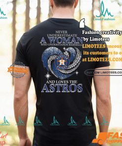 Never Underestimate A Woman Who Loves The Astros Shirt