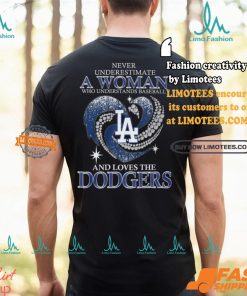 Never Underestimate A Woman Who Loves The Dodgers Shirt