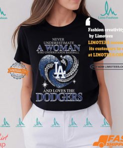 Never Underestimate A Woman Who Loves The Dodgers Shirt