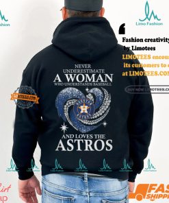 Never Underestimate A Woman Who Loves The Houston Astros Shirt