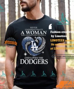 Never Underestimate A Woman Who Loves The LA Dodgers Shirt