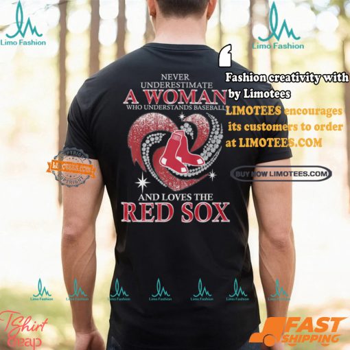 Never Underestimate A Woman Who Loves The Red Sox Shirt