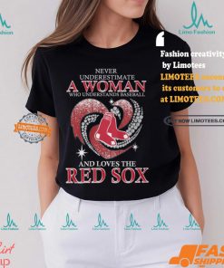 Never Underestimate A Woman Who Loves The Red Sox Shirt