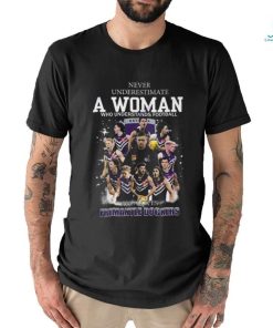 Never Underestimate A Woman Who Understands Football And Loves Fremantle Dockers Unisex T Shirt