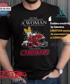 Never Underestimate A Woman Who Understands Football And Loves Louisville Cardinals x Minnie Mouse T Shirt, hoodie, sweater, long sleeve and tank top Never Underestimate A Woman Who Understands Football And Loves Louisville Cardinals x Minnie Mouse T Shirt