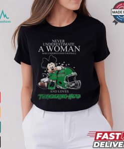 Never Underestimate A Woman Who Understands Football And Loves Marshall Thundering Herd x Minnie Mouse T Shirt