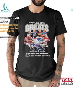 New England Patriots All time Greats Teams Thank You For The Memories Signatures Shirt