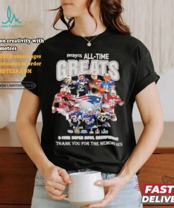 New England Patriots All time Greats Teams Thank You For The Memories Signatures Shirt