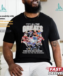 New England Patriots All time Greats Teams Thank You For The Memories Signatures Shirt