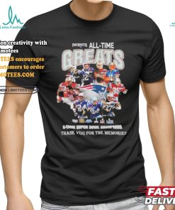 New England Patriots All time Greats Teams Thank You For The Memories Signatures Shirt