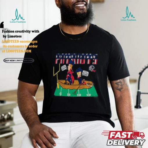 New England Patriots NFL x Homage x Beavis and Butt Head Unisex Tri Blend T Shirt