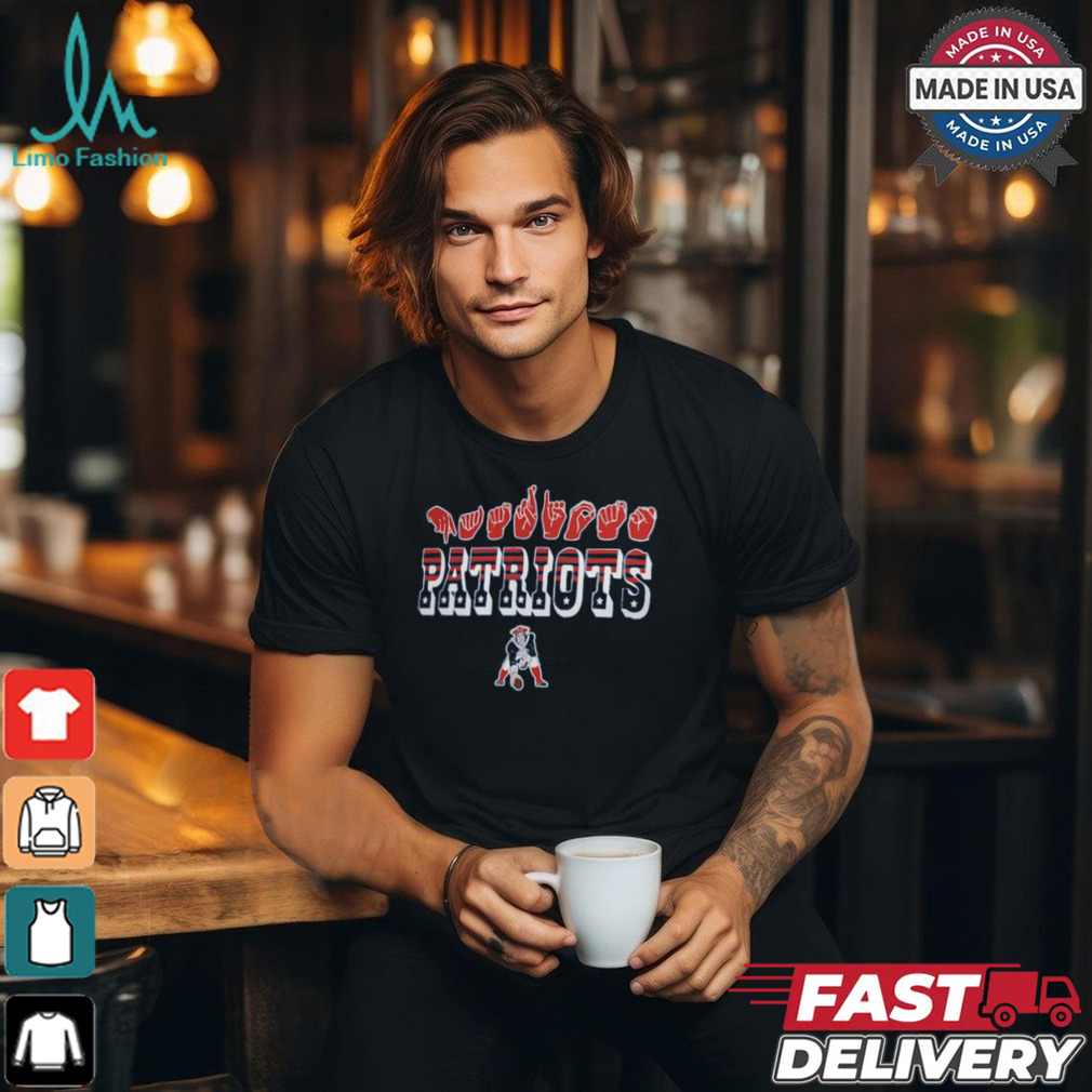 New England Patriots The NFL ASL Collection by Love Sign American Sign Language T Shirt New England Patriots The NFL ASL Collection by Love Sign American Sign Language T Shirt