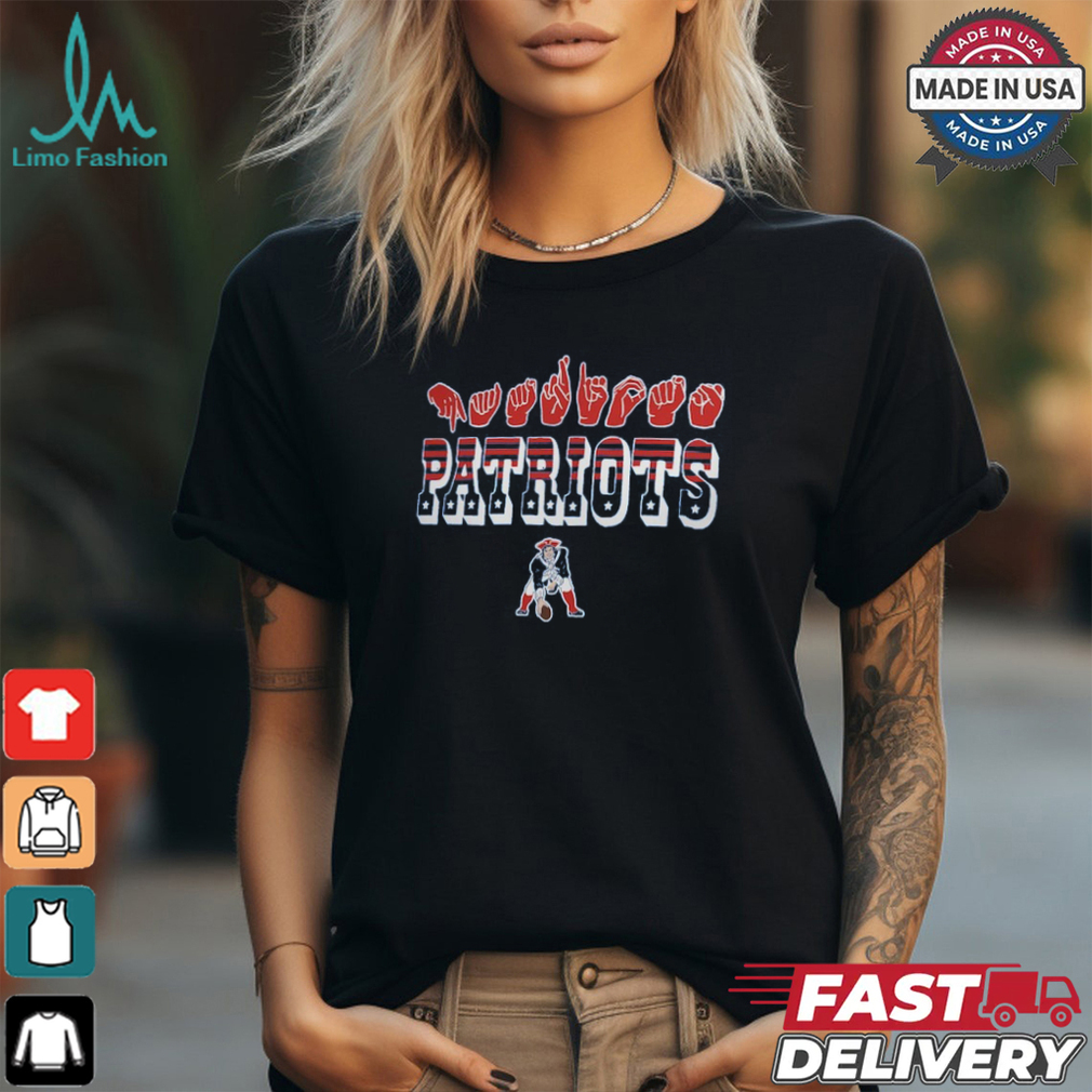 New England Patriots The NFL ASL Collection by Love Sign American Sign Language T Shirt New England Patriots The NFL ASL Collection by Love Sign American Sign Language T Shirt