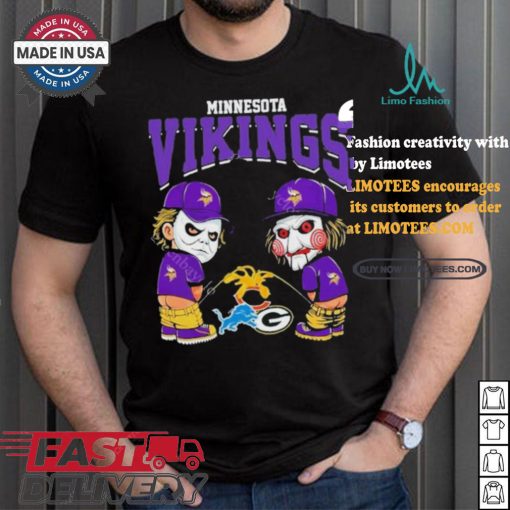 New Minnesota Vikings NFL Halloween Peeing Funny Shirt