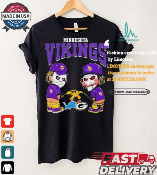 New Minnesota Vikings NFL Halloween Peeing Funny Shirt