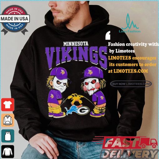 New Minnesota Vikings NFL Halloween Peeing Funny Shirt
