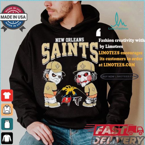 New Orleans Saints NFL Halloween Peeing Funny Shirt