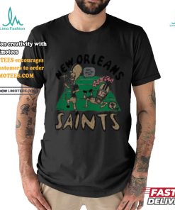 New Orleans Saints NFL x Homage x Beavis and Butt Head Unisex Tri Blend T Shirt