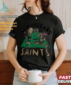 New Orleans Saints NFL x Homage x Beavis and Butt Head Unisex Tri Blend T Shirt