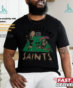 New Orleans Saints NFL x Homage x Beavis and Butt Head Unisex Tri Blend T Shirt
