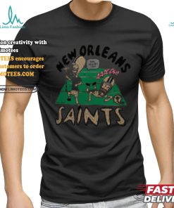 New Orleans Saints NFL x Homage x Beavis and Butt Head Unisex Tri Blend T Shirt