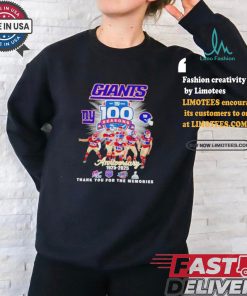 New York Giants 100 season anniversary 1925 2025 thank you for the memories shirt