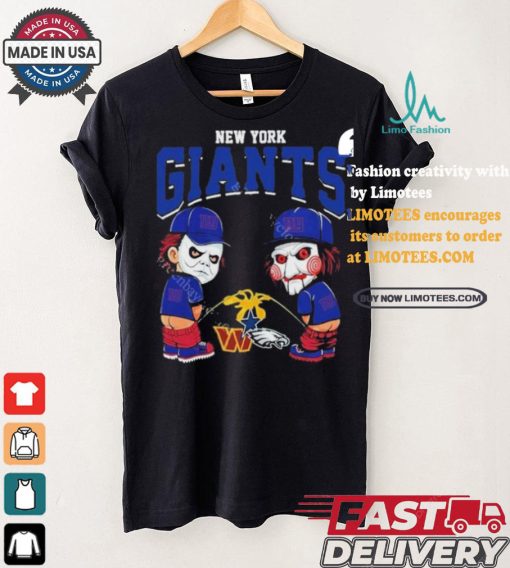 New York Giants NFL Halloween Peeing Funny Shirt