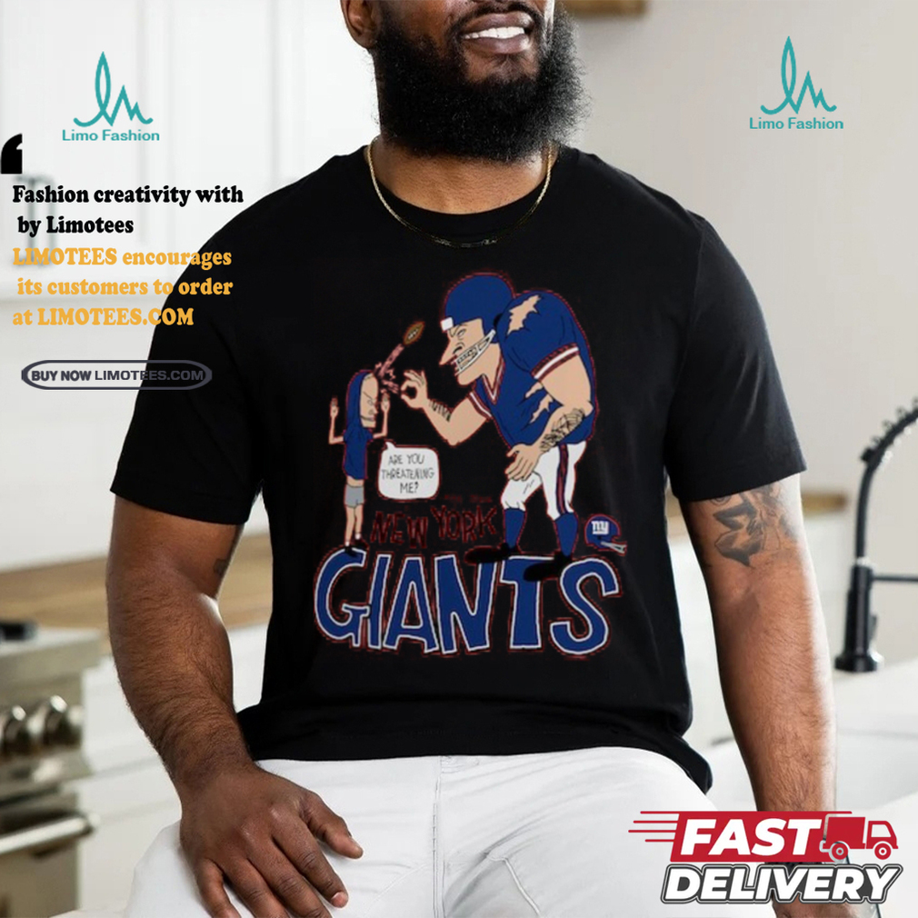 New York Giants NFL x Homage x Beavis and Butt Head Unisex Tri Blend T Shirt New York Giants NFL x Homage x Beavis and Butt Head Unisex Tri Blend T Shirt