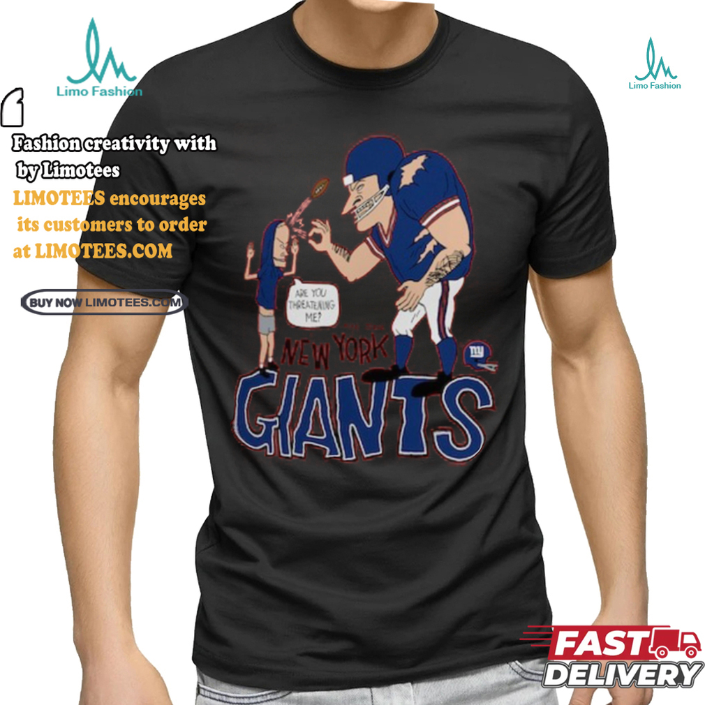 New York Giants NFL x Homage x Beavis and Butt Head Unisex Tri Blend T Shirt New York Giants NFL x Homage x Beavis and Butt Head Unisex Tri Blend T Shirt