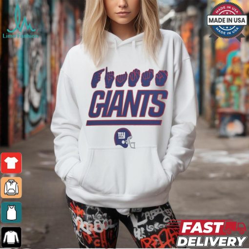 New York Giants The NFL ASL Collection by Love Sign American Sign Language T Shirt