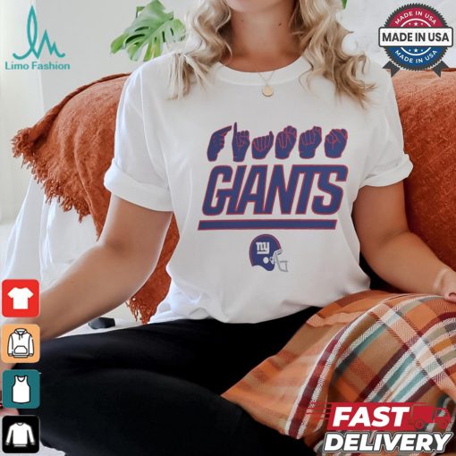 New York Giants The NFL ASL Collection by Love Sign American Sign Language T Shirt