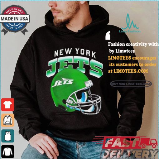 New York Jets gradient helmet shirt