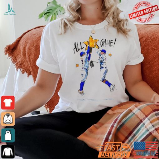 New York Mets Francisco Lindor Brandon Nimmo all star game water painting shirt