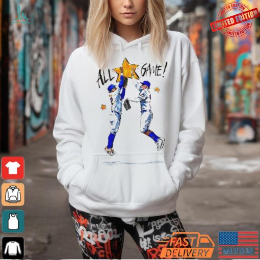 New York Mets Francisco Lindor Brandon Nimmo all star game water painting shirt