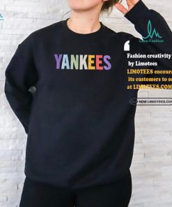 New York Yankees MLB Light Rainbow Black Short Sleeve T Shirt