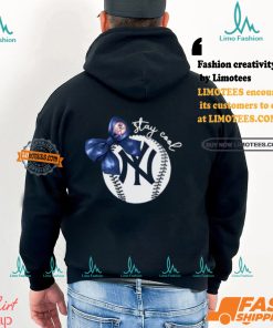 New York Yankees Stay Cool Bow Baseball Girls T Shirt