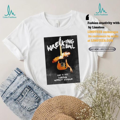 Nice Bruce springsteen london wembley stadium 2013 tour poster shirt