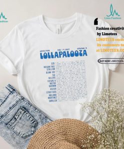 Nice Lollapalooza Tour August 1 4 2024 Grant Park Chicago IL Event Shirt