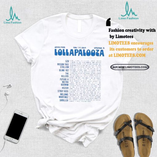 Nice Lollapalooza Tour August 1 4 2024 Grant Park Chicago IL Event Shirt