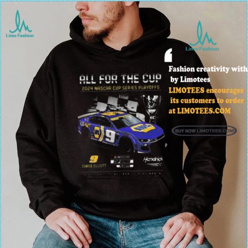 Nice Men’s Chase Elliott Hendrick Motorsports Team Collection Black 2024 NASCAR Cup Series Playoffs NAPA T Shirt