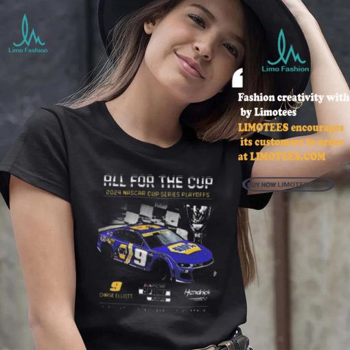Nice Men’s Chase Elliott Hendrick Motorsports Team Collection Black 2024 NASCAR Cup Series Playoffs NAPA T Shirt
