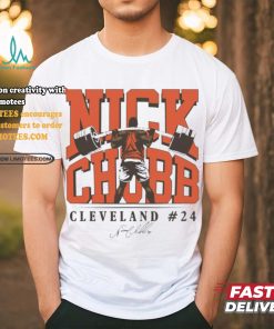 Nick Chubb Cleveland Browns football player Weightlifting signature shirt