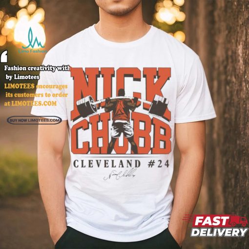 Nick Chubb Cleveland Browns football player Weightlifting signature shirt