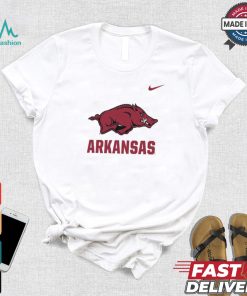 Nike Arkansas Razorbacks White Dri FIT Name Drop Short Sleeve T Shirt