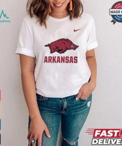 Nike Arkansas Razorbacks White Dri FIT Name Drop Short Sleeve T Shirt