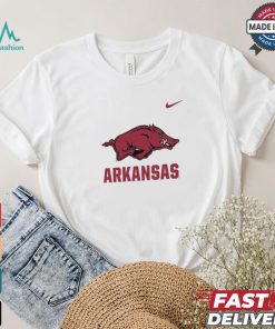 Nike Arkansas Razorbacks White Dri FIT Name Drop Short Sleeve T Shirt